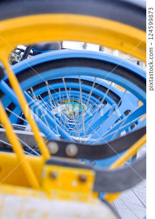 The color geometry of urban shared bicycles 124599873
