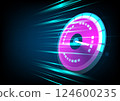 Abstract background with futuristic speed dashboard 124600235