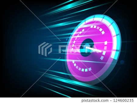 Abstract background with futuristic speed dashboard 124600235