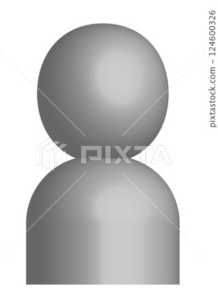 Three-dimensional human avatar icon Three-dimensional human avatar icon 124600326