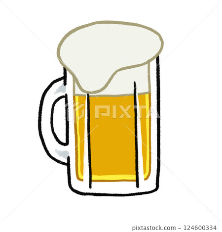 Illustration of beer in a mug Illustration of beer in a mug 124600334