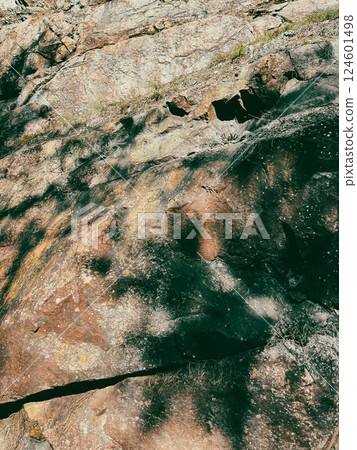 Various rock formations close up. Walk in the mountains. Close-up 124601498