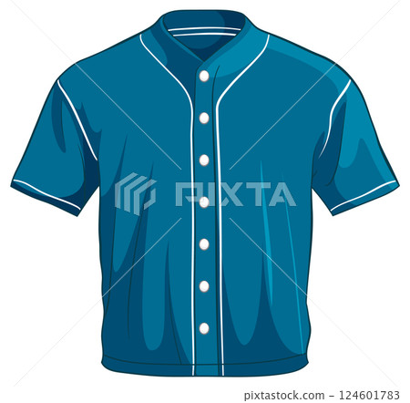 Blue Baseball Jersey Vector Illustration Blue Baseball Jersey Vector Illustration 124601783
