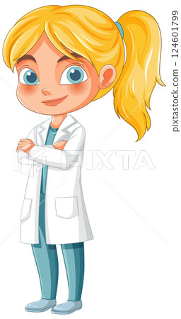 Young Scientist in Lab Coat 124601799