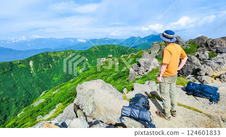 夏季登山火打、妙高（從妙高南峰眺望北阿爾卑斯山） 124601833