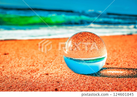 crystal ball on the beach 124601845