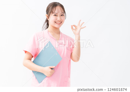 Medical worker posing OK Medical worker posing OK 124601874