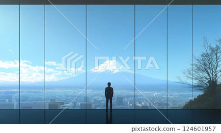 後面觀點的商人 124601957