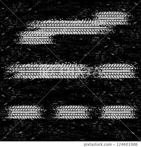 Tire tracks grunge grey lines 124601986