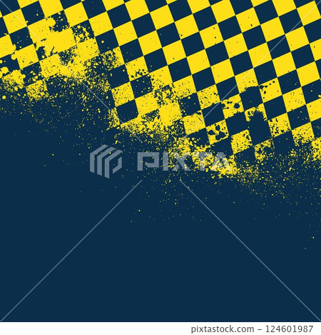Checkered blue grunge background 124601987