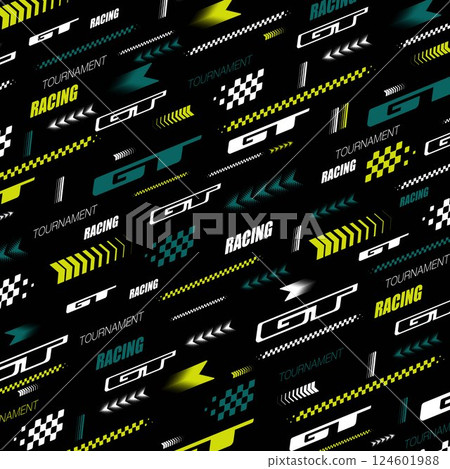 Sport GT race green pattern 124601988