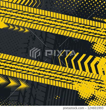 Tire track yellow halftone wallpaper Tire track yellow halftone wallpaper 124601993