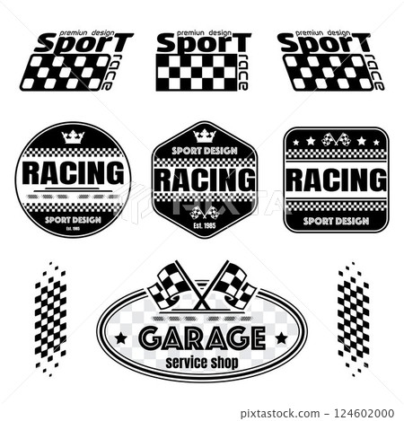 Sport race logo designs set 124602000