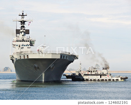 the departure of a Korean naval aircraft carrier 124602191