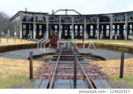 Turntable at Bungomori Locomotive Shed on the east side of Bungomori Station (Kuju Town, Oita Prefecture) Turntable at Bungomori Locomotive Shed on the east side of Bungomori Station (Kuju Town, Oita Prefecture) 124602417