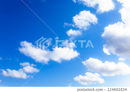 Refreshing blue sky and clouds 124602834