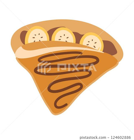 crepes or blinis with chocolate cream illustration crepes or blinis with chocolate cream illustration 124602886