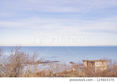 從新潟縣磐神岬(柏崎市)眺望的日本海 從新潟縣磐神岬(柏崎市)眺望的日本海 124603370