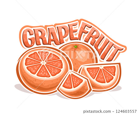 Vector logo for Pink Grapefruit Vector logo for Pink Grapefruit 124603557