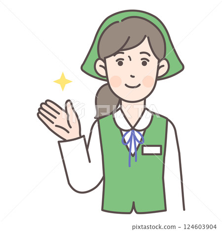 Female salesperson guiding 124603904