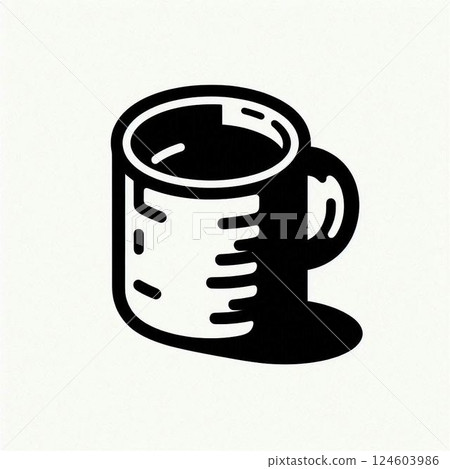 簡單的咖啡杯插畫 簡單的咖啡杯插畫 124603986