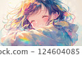彩虹色運動衫女孩 124604085