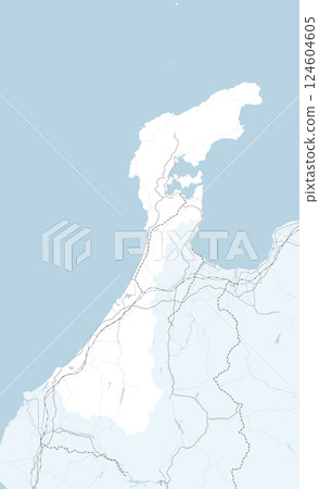 包括日本石川縣和鄰近縣的簡單路線圖 包括日本石川縣和鄰近縣的簡單路線圖 124604605