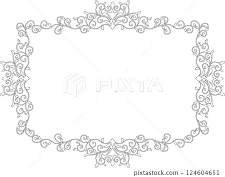 復古書法風格框架材質 89 <裝飾邊框、裝飾框、單色線條畫> 124604651