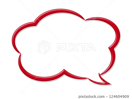 Fluffy cloud-like speech bubbles with varying degrees of intensity 124604909