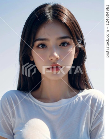 仕女畫的美麗的女人 124604963