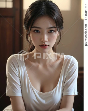 Beautiful woman beauty portrait 124604966