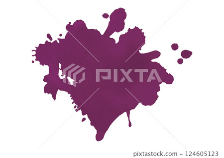 Dark purple brush paint stain isolated on transparent background 124605123
