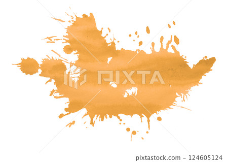 orange brush paint stain isolated on transparent background orange brush paint stain isolated on transparent background 124605124