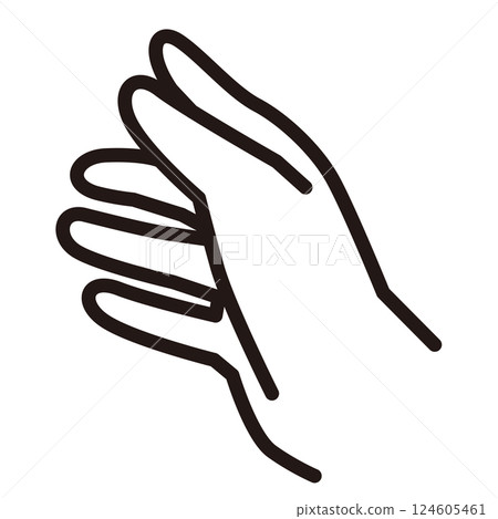 簡單圖示握手向量插圖 簡單圖示握手向量插圖 124605461