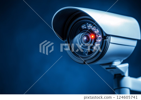 High-Resolution CCTV Camera Ready for Mobile Connection in Modern Surveillance Systems High-Resolution CCTV Camera Ready for Mobile Connection in Modern Surveillance Systems 124605741