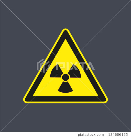 Radioactive danger sign -warning sign Radioactive danger sign -warning sign 124606155