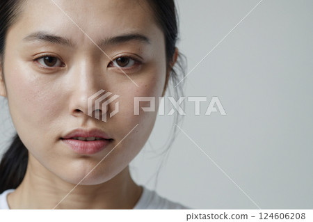 AI-generated image of a woman in trouble 124606208