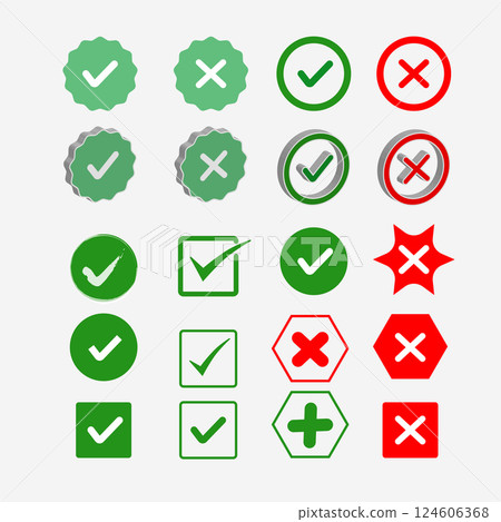 Tick- ok -error signs - vector illustration Tick- ok -error signs - vector illustration 124606368