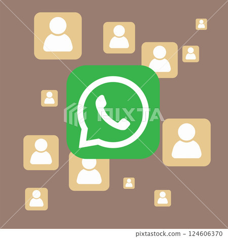 Whats app Logo with people icons 124606370