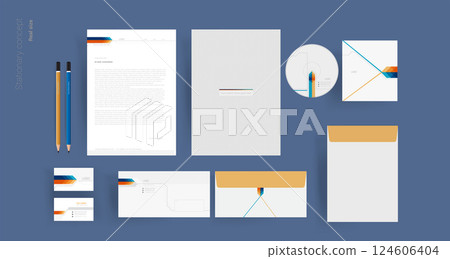 Corporate business stationary design 124606404