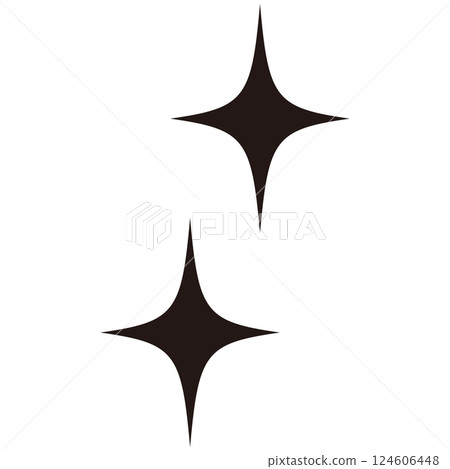 簡單可愛的商業用圖示_閃光，黑白，白色背景 124606448