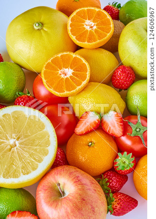 什錦水果和蔬菜 124606967