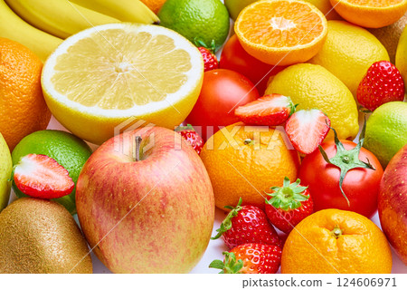 Assorted fruits and vegetables 124606971