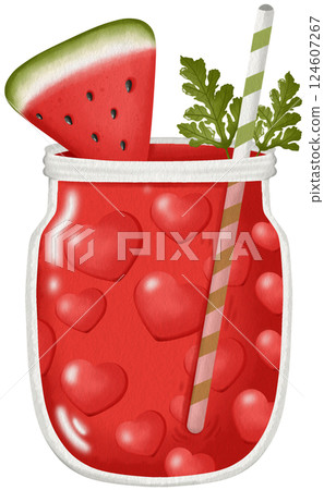 Watermelon Summer Clipart Refreshing Drinks Tropical Treats 124607267