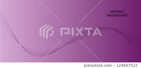 Abstract vector pink background with black wavy lines. 124607522