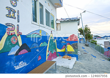 [South Gyeongsang Province, Korea] Streets of Dongpiran Mural Village, Tongyeong 124607956