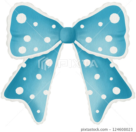 Coquette Blue Bow Clipart Elegant Watercolor Ribbons for Digital Design Coquette Blue Bow Clipart Elegant Watercolor Ribbons for Digital Design 124608023