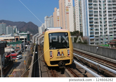 Busan Gimhae Light Rail train Busan Gimhae Light Rail train 124608262