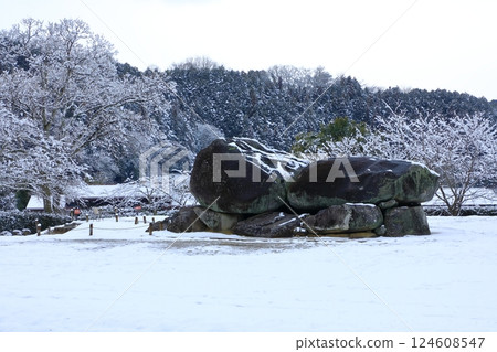 石舞台古墓雪景 124608547