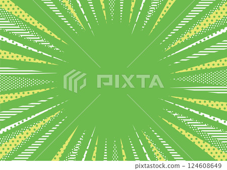 綠色流行集中線條背景插圖 124608649